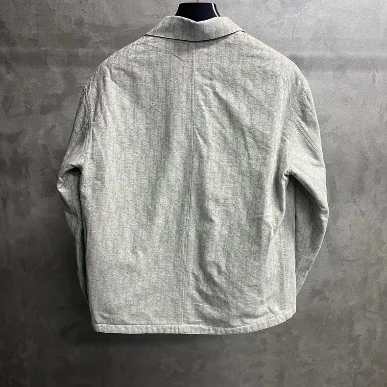Dior Dior Gray Print Long Sleeve Shirt Size US M / EU 48-50 / 2 - 2 Thumbnail