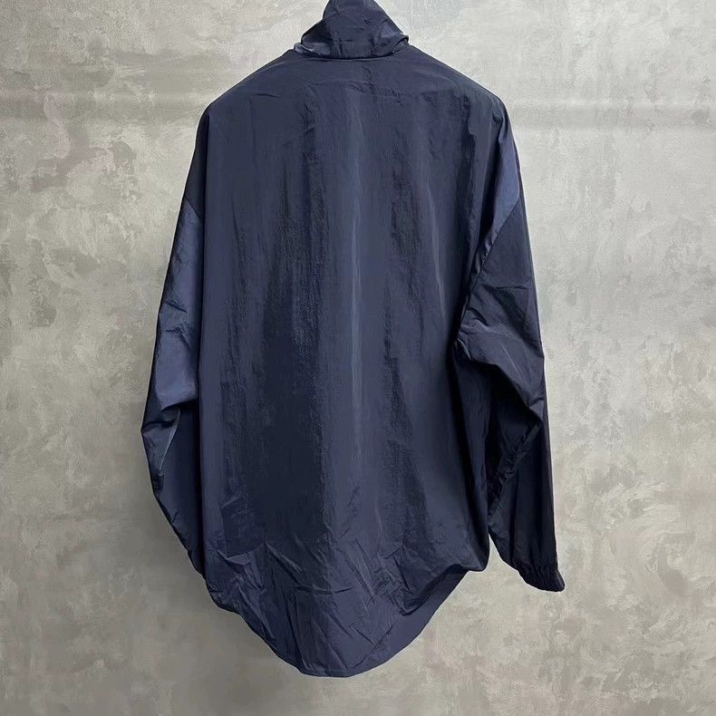 Balenciaga Balenciaga Blue Logo Print Zip-Up Jacket Size US L / EU 52-54 / 3 - 2 Thumbnail