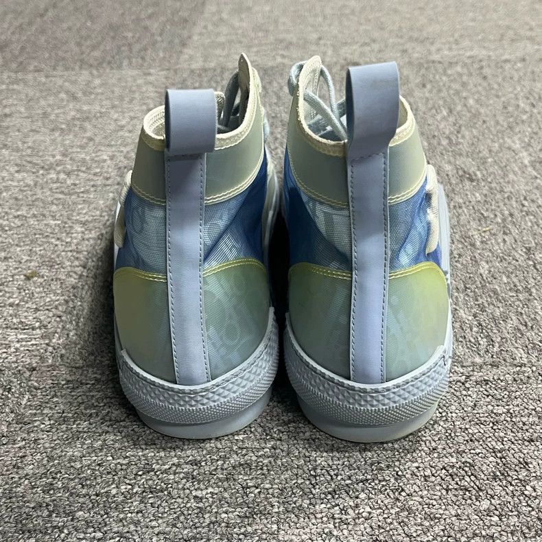 Dior Dior Light Blue High-Top Fashion Sneakers Size US 10 / EU 43 - 3 Thumbnail