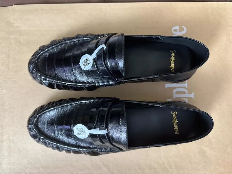 Saint Laurent Paris SLP Saint Laurent Eel Skin Loafers Size 45 Size US 11 / EU 44 - 5 Thumbnail