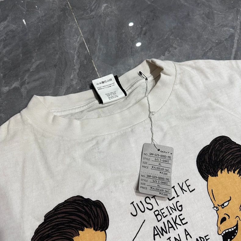 Saint Michael Bape Saint Michael Collaboration Graphic T-Shirt Size US XL / EU 56 / 4 - 4 Thumbnail