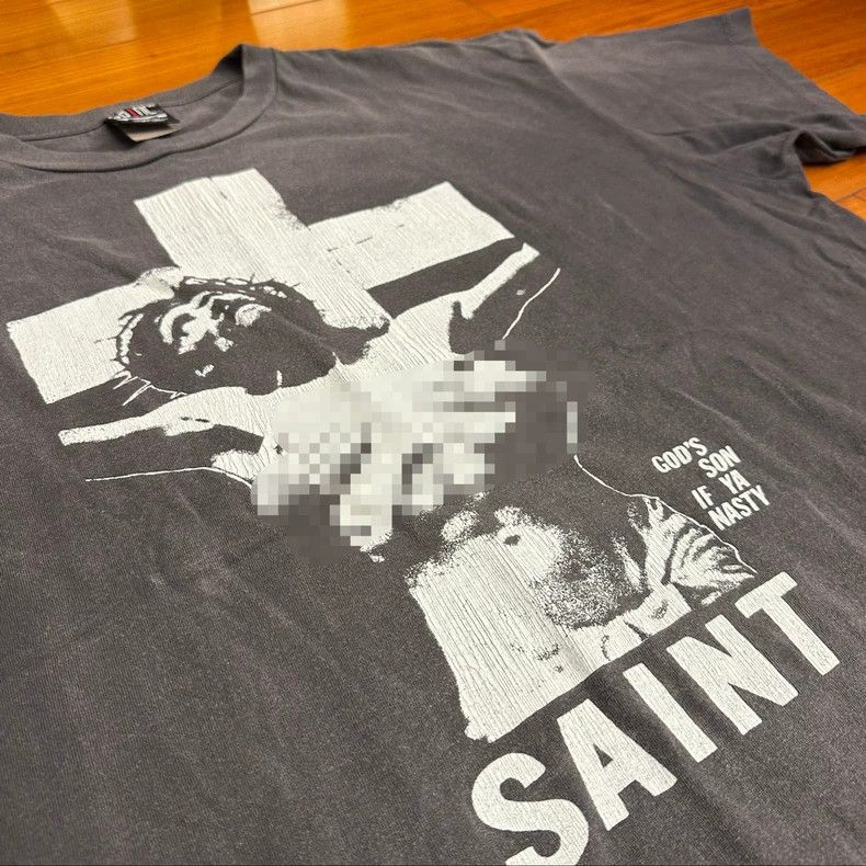 Saint Michael Saint Michael Short Sleeve Black T-Shirt Size US XXL / EU 58 / 5 - 3 Thumbnail