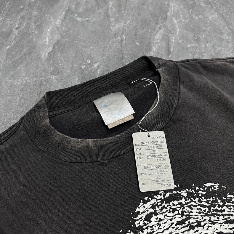 Saint Michael Saint Michael Black Short Sleeve T-Shirt Size US XXL / EU 58 / 5 - 3 Thumbnail