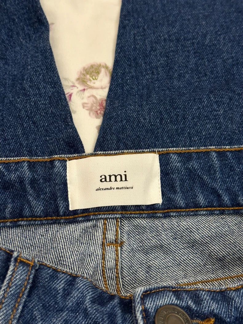 AMI Ami Paris Deep Blue Denim Long Pants Size US 33 - 3 Thumbnail