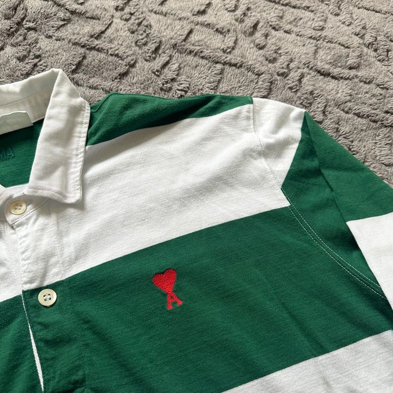 AMI Ami Paris Long Sleeve Polo Shirt Size US L / EU 52-54 / 3 - 2 Thumbnail