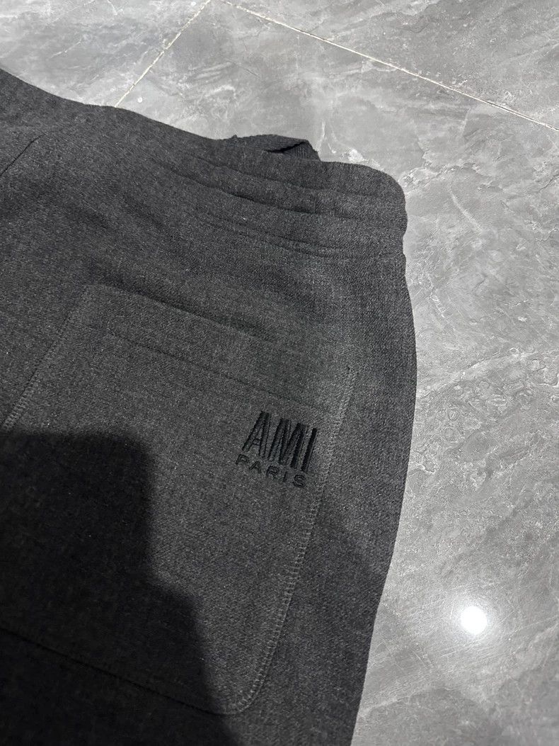 AMI AMI Paris Grey Wide-Leg Wool Pants Size US 34 / EU 50 - 7 Thumbnail