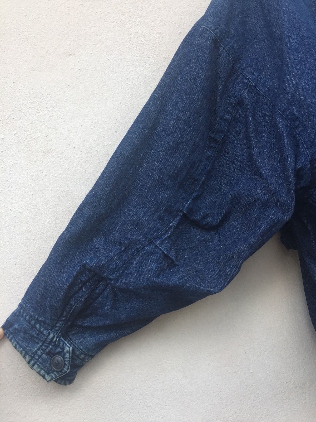 Issey Miyake × Tsumori Chisato Reversible MA-1 Distressed Bomber Baggy Denim Jacket Size US L / EU 52-54 / 3 - 13 Thumbnail