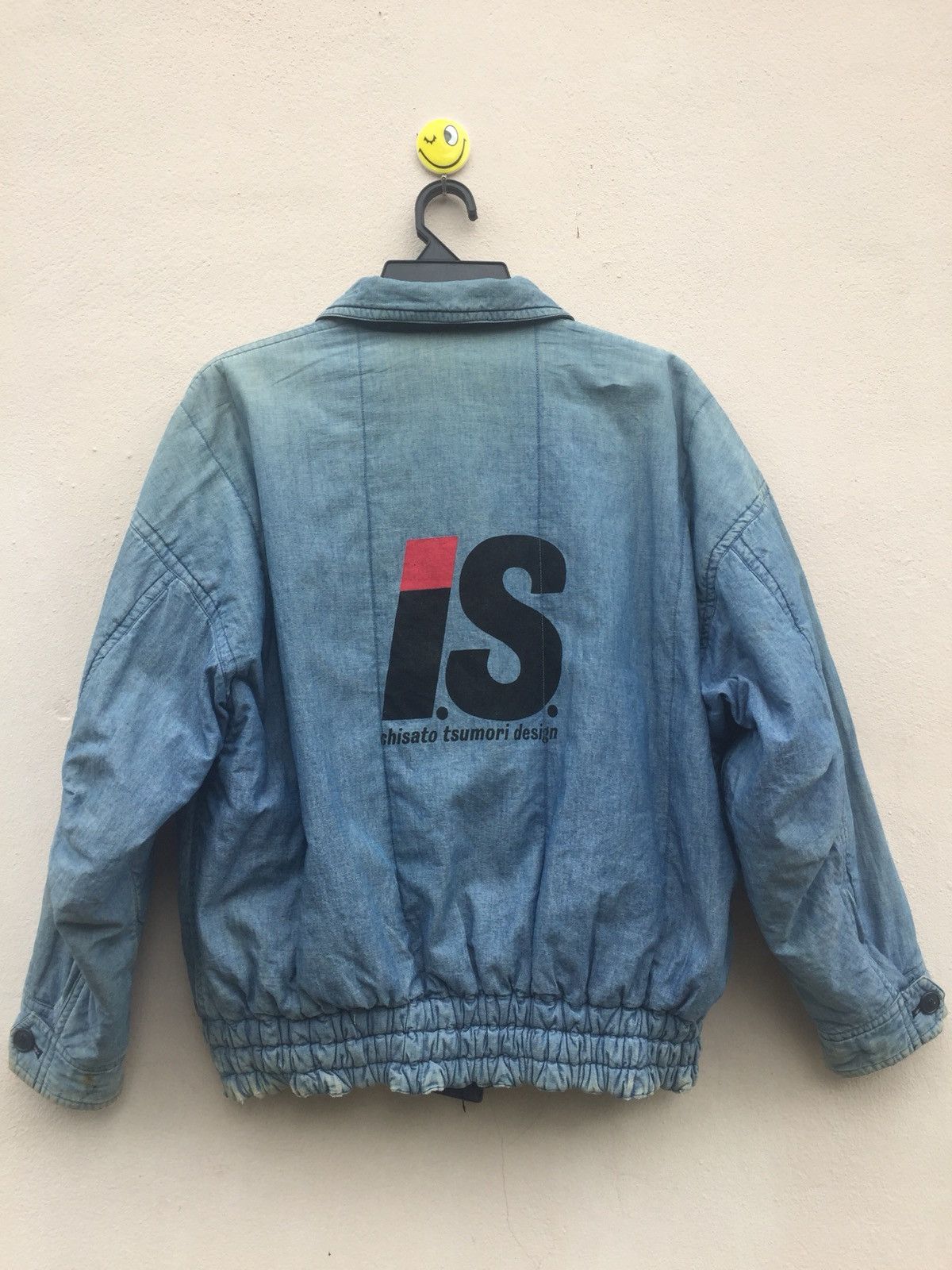 Issey Miyake × Tsumori Chisato Reversible MA-1 Distressed Bomber Baggy Denim Jacket Size US L / EU 52-54 / 3 - 1 Thumbnail