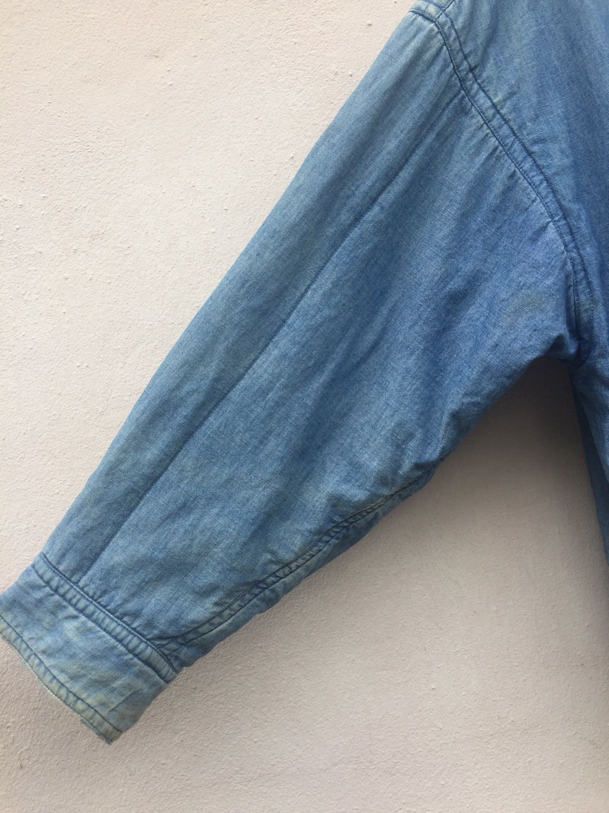 Issey Miyake × Tsumori Chisato Reversible MA-1 Distressed Bomber Baggy Denim Jacket Size US L / EU 52-54 / 3 - 6 Thumbnail