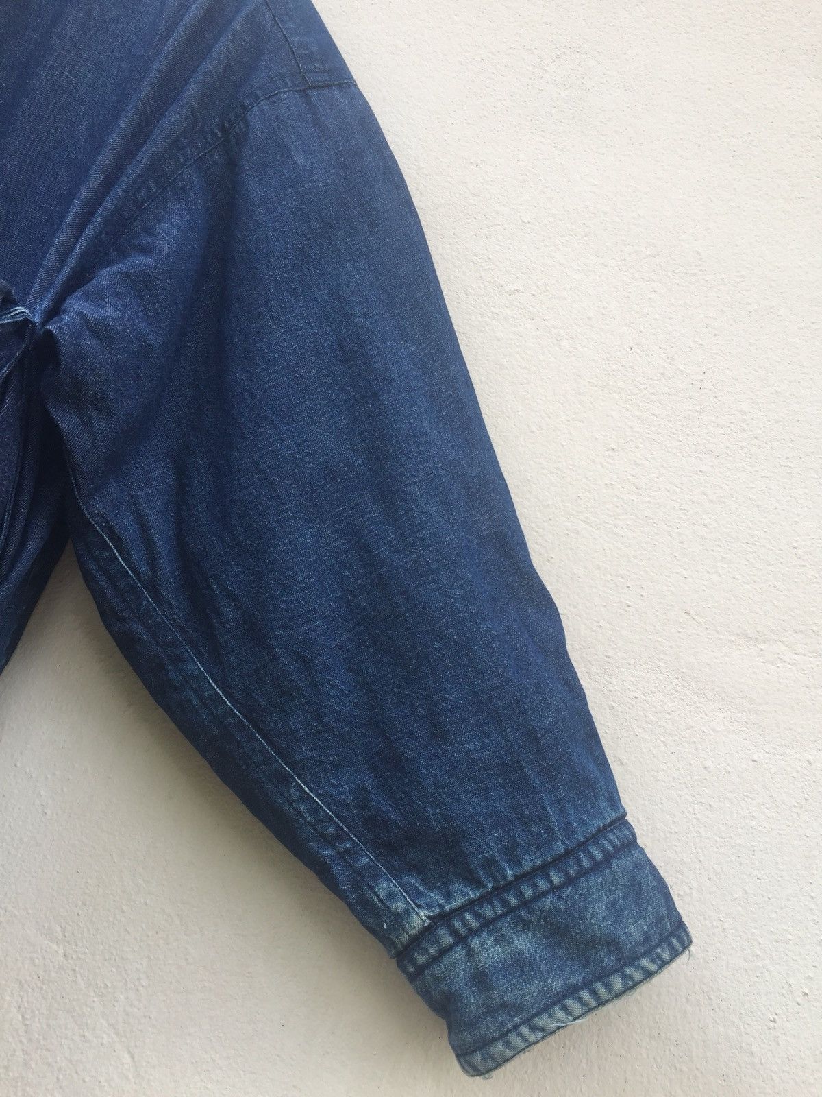 Issey Miyake × Tsumori Chisato Reversible MA-1 Distressed Bomber Baggy Denim Jacket Size US L / EU 52-54 / 3 - 15 Thumbnail