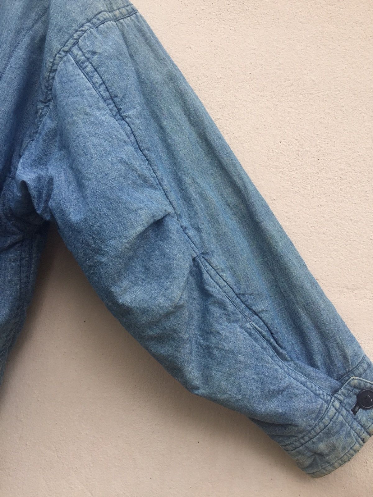 Issey Miyake × Tsumori Chisato Reversible MA-1 Distressed Bomber Baggy Denim Jacket Size US L / EU 52-54 / 3 - 9 Thumbnail