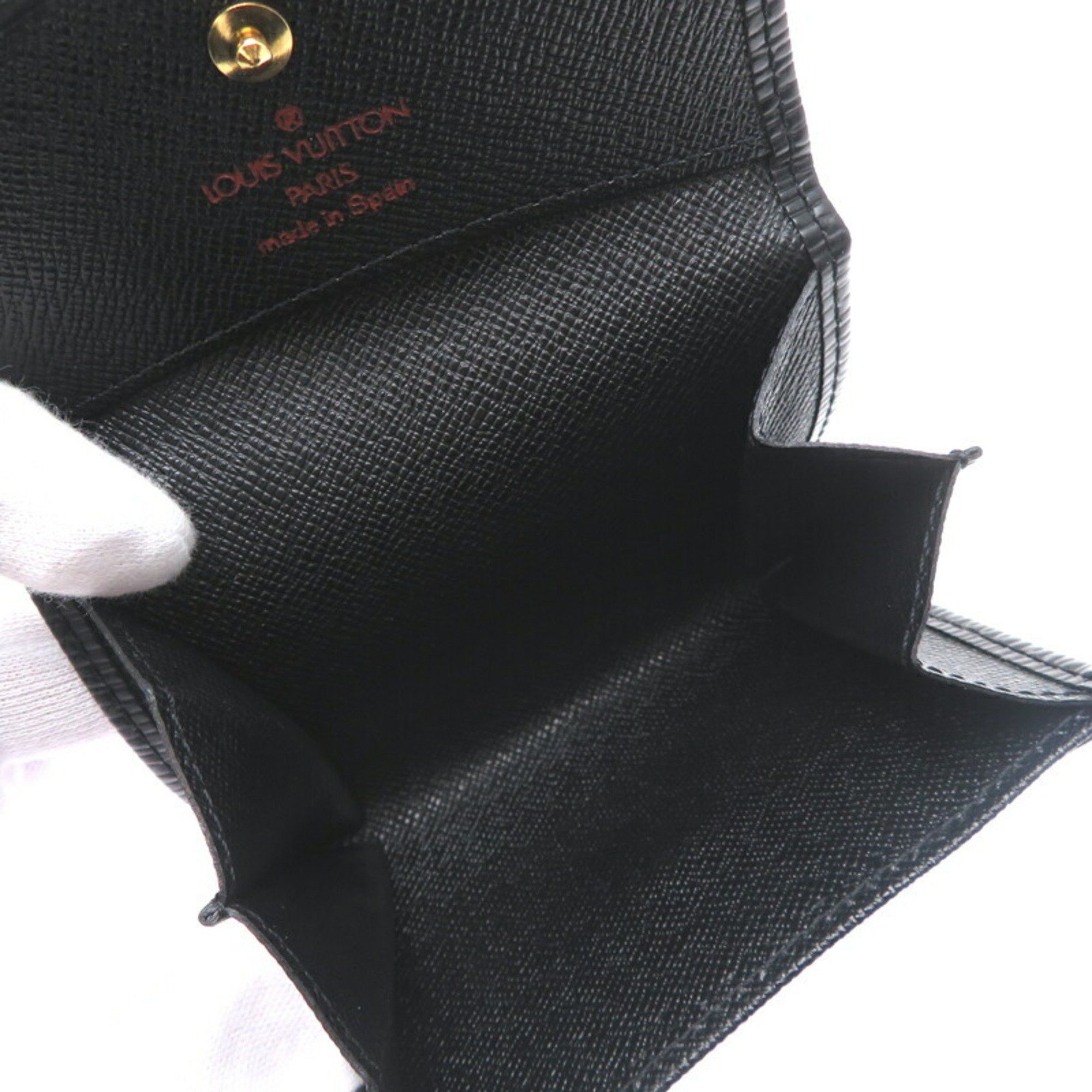 Louis Vuitton Louis Vuitton Portemonnay Simple Men's Coin Case M63412 Epi Black Size ONE SIZE - 5 Thumbnail