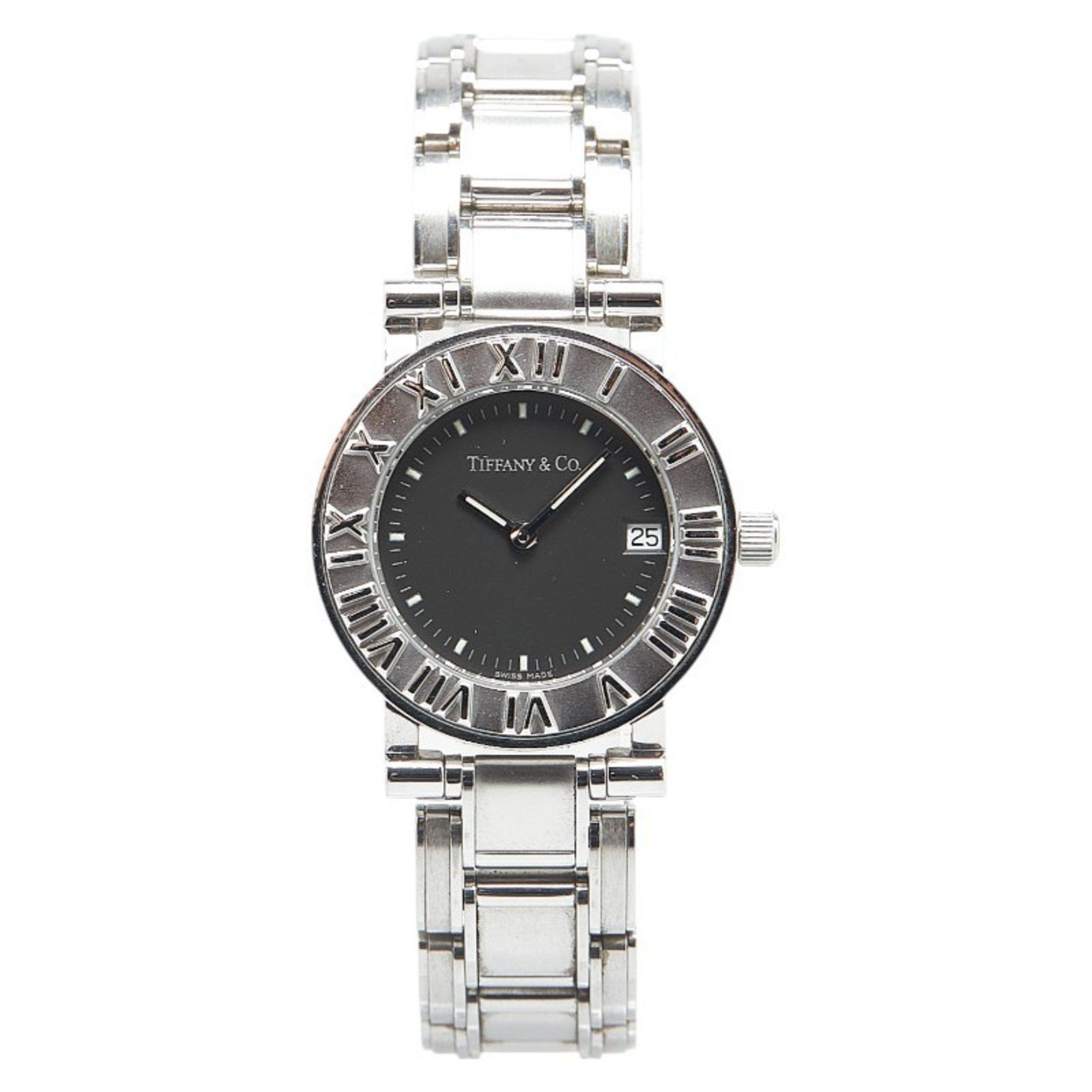 Tiffany & Co. Tiffany Atlas Watch, Quartz, Black Dial, Stainless Steel, Women's, TIFFANY&Co. Size ONE SIZE - 2 Thumbnail