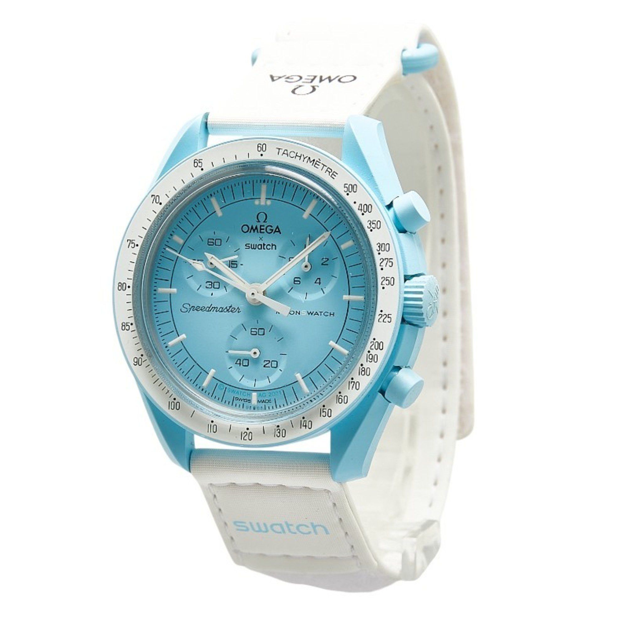 Omega OMEGA x Swatch Moon MISSION TO URANUS Wristwatch SO33L100 Quartz Blue Dial Ceramic Nylon Men's Size ONE SIZE - 3 Thumbnail