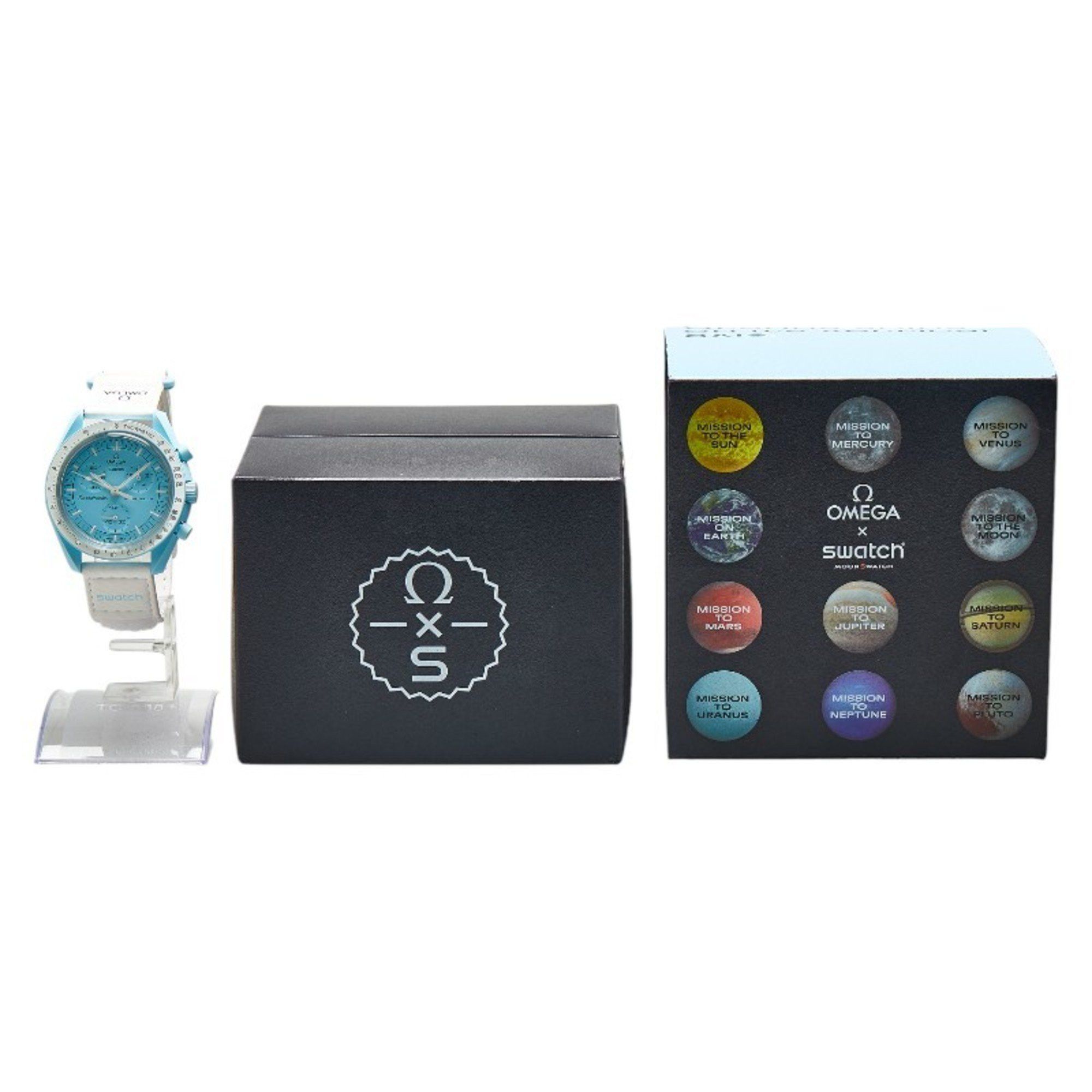 Omega OMEGA x Swatch Moon MISSION TO URANUS Wristwatch SO33L100 Quartz Blue Dial Ceramic Nylon Men's Size ONE SIZE - 10 Thumbnail