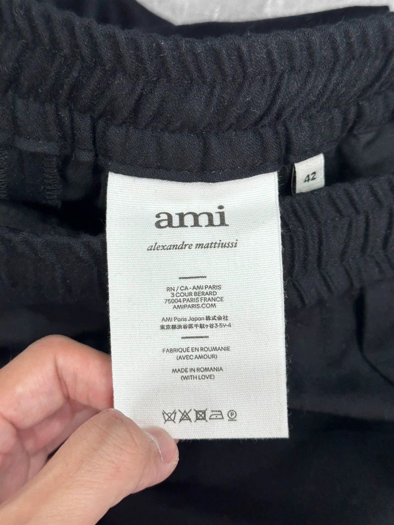 AMI Black Wool Slim Fit Dress Pants Size US 42 / EU 58 - 4 Thumbnail
