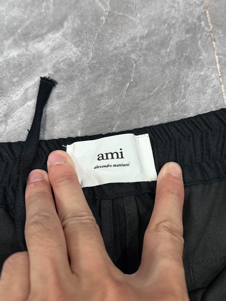 AMI Black Wool Slim Fit Dress Pants Size US 42 / EU 58 - 3 Thumbnail