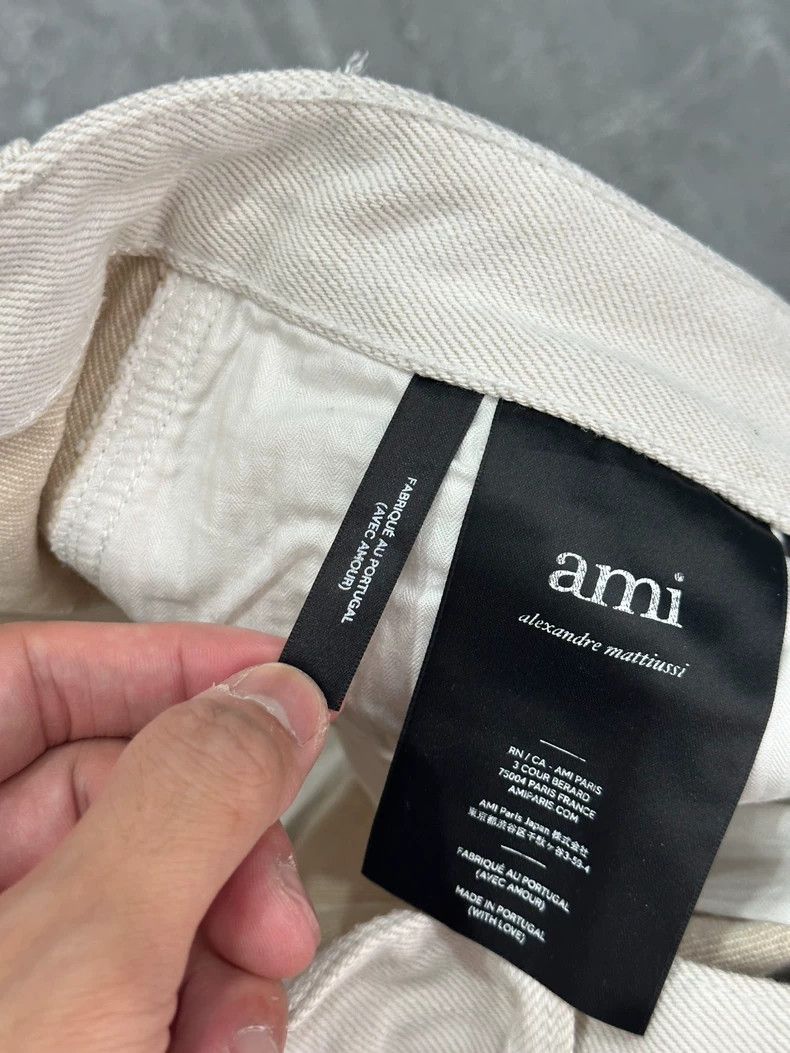 AMI AMI Off-White Wide-Leg Denim Pants Size US 34 / EU 50 - 5 Thumbnail