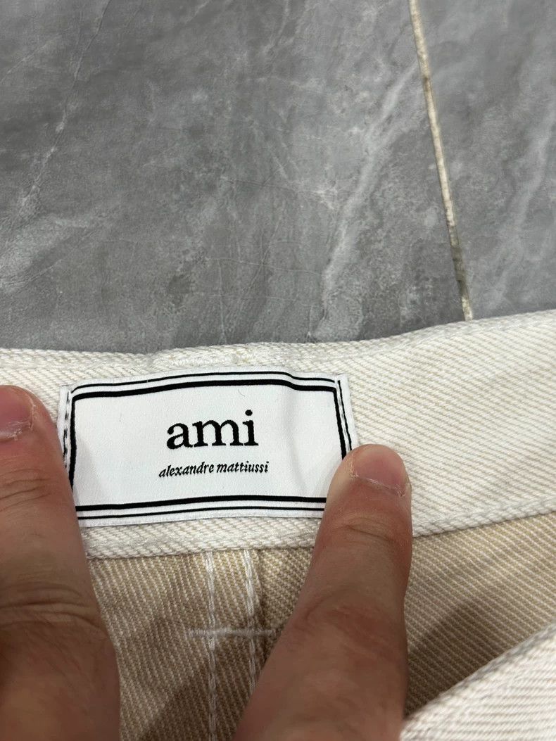 AMI AMI Off-White Wide-Leg Denim Pants Size US 34 / EU 50 - 3 Thumbnail