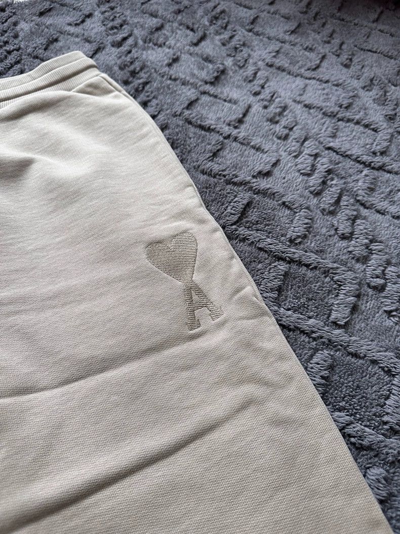 AMI Khaki Wide Leg Pants with Embroidery Size US 32 / EU 48 - 3 Thumbnail