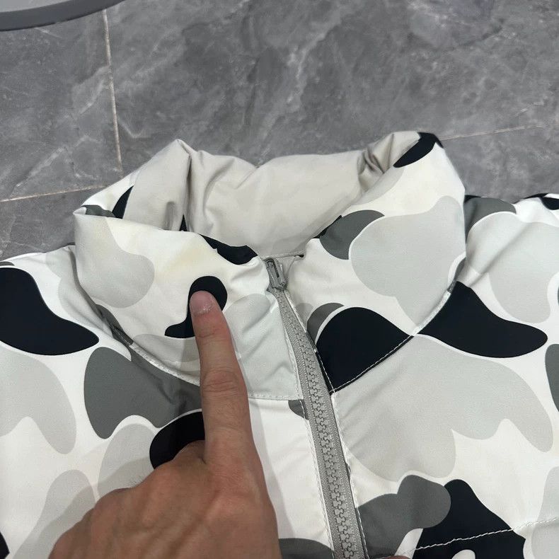 Bape Bape Black White Gray Camouflage Puffer Coat Size US XXL / EU 58 / 5 - 5 Thumbnail