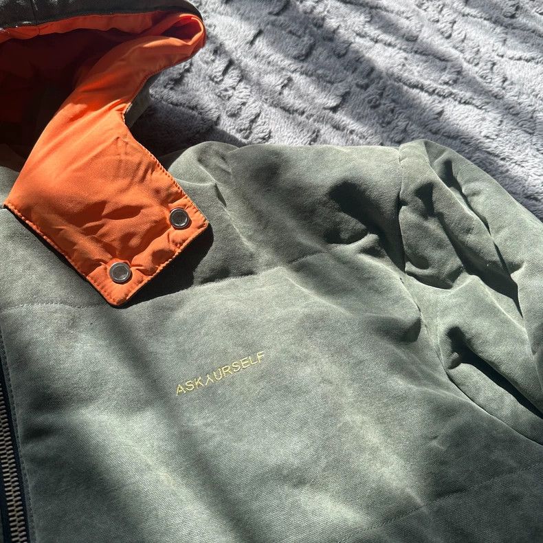 Gallery Dept. Askyurself Green Down Jacket with Orange Hood Size US M / EU 48-50 / 2 - 3 Thumbnail