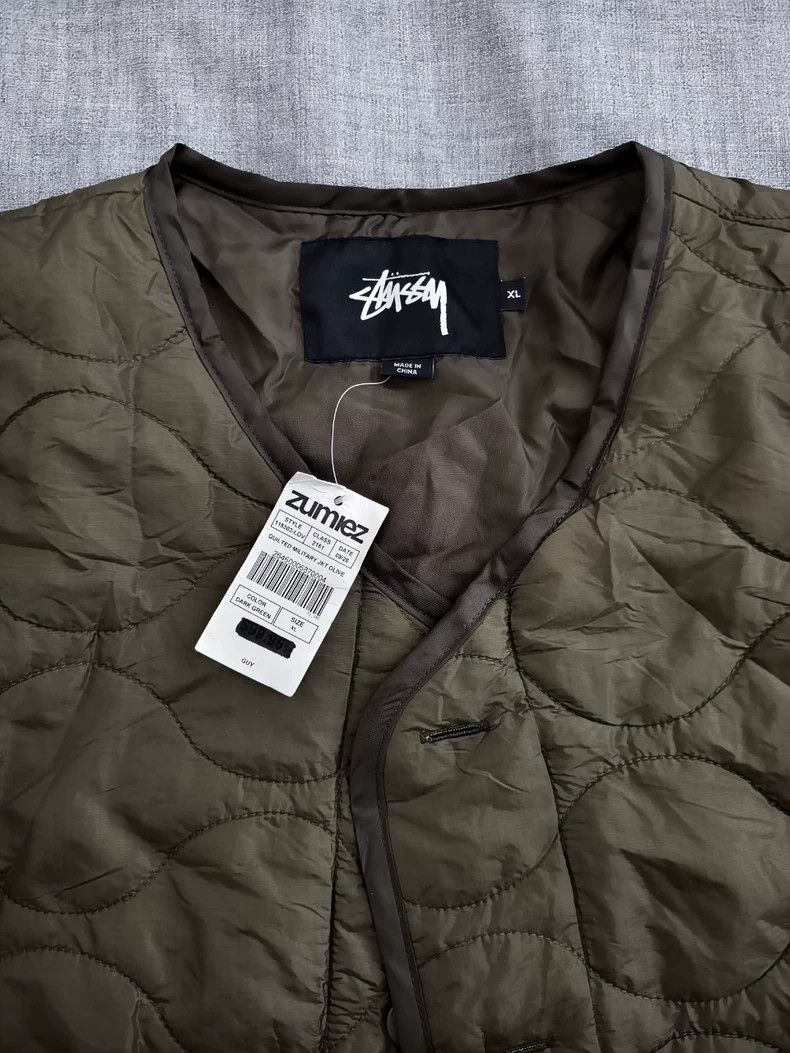 Stussy Stussy 90s Rare Military Green Quilted Jacket Size US XL / EU 56 / 4 - 9 Thumbnail