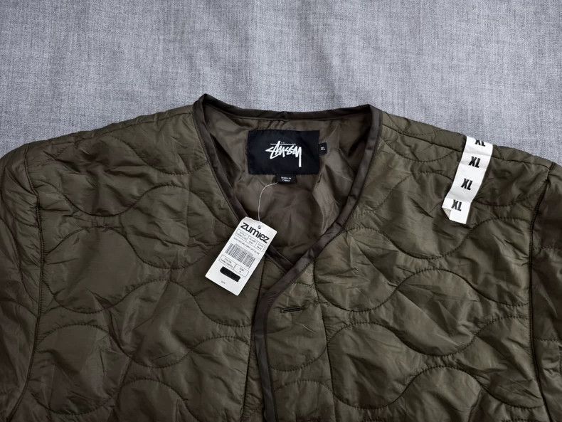 Stussy Stussy 90s Rare Military Green Quilted Jacket Size US XL / EU 56 / 4 - 4 Thumbnail