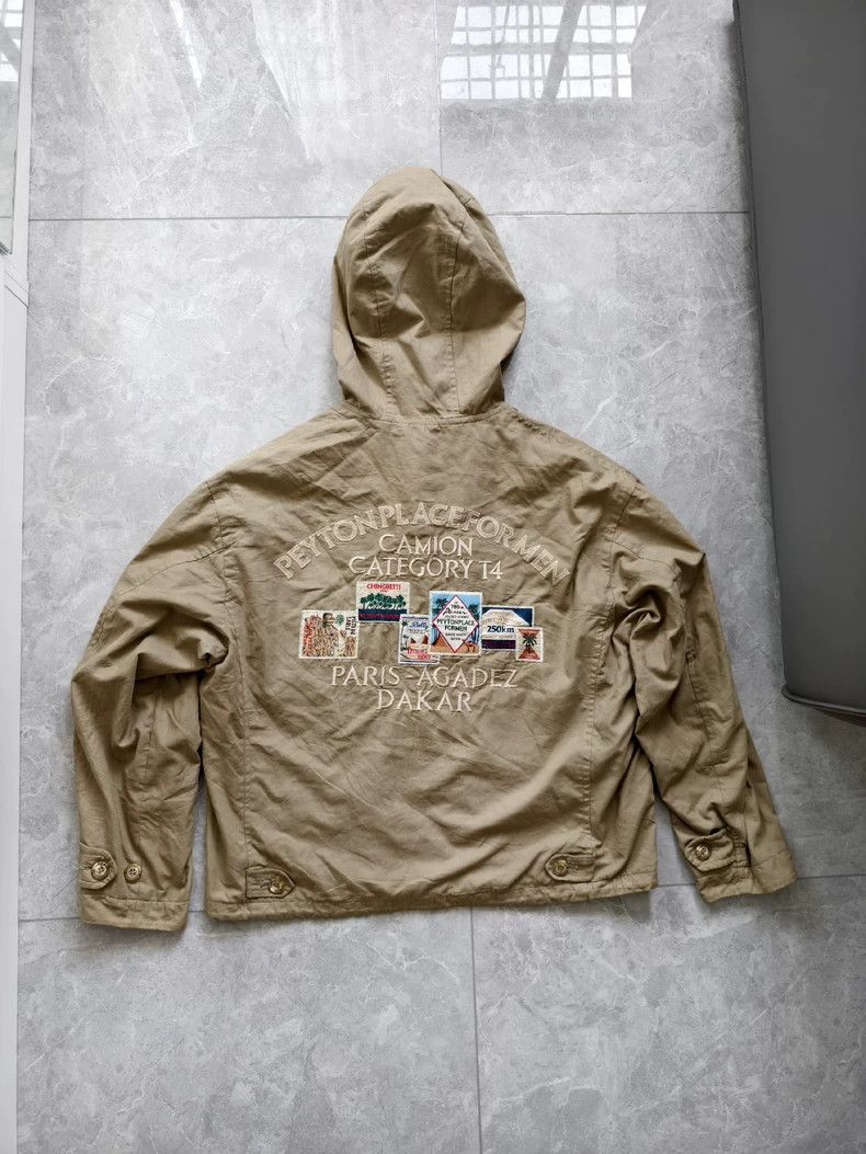 Vintage Hooded 90s Embroidered Work Jacket Size US L / EU 52-54 / 3 - 2 Thumbnail