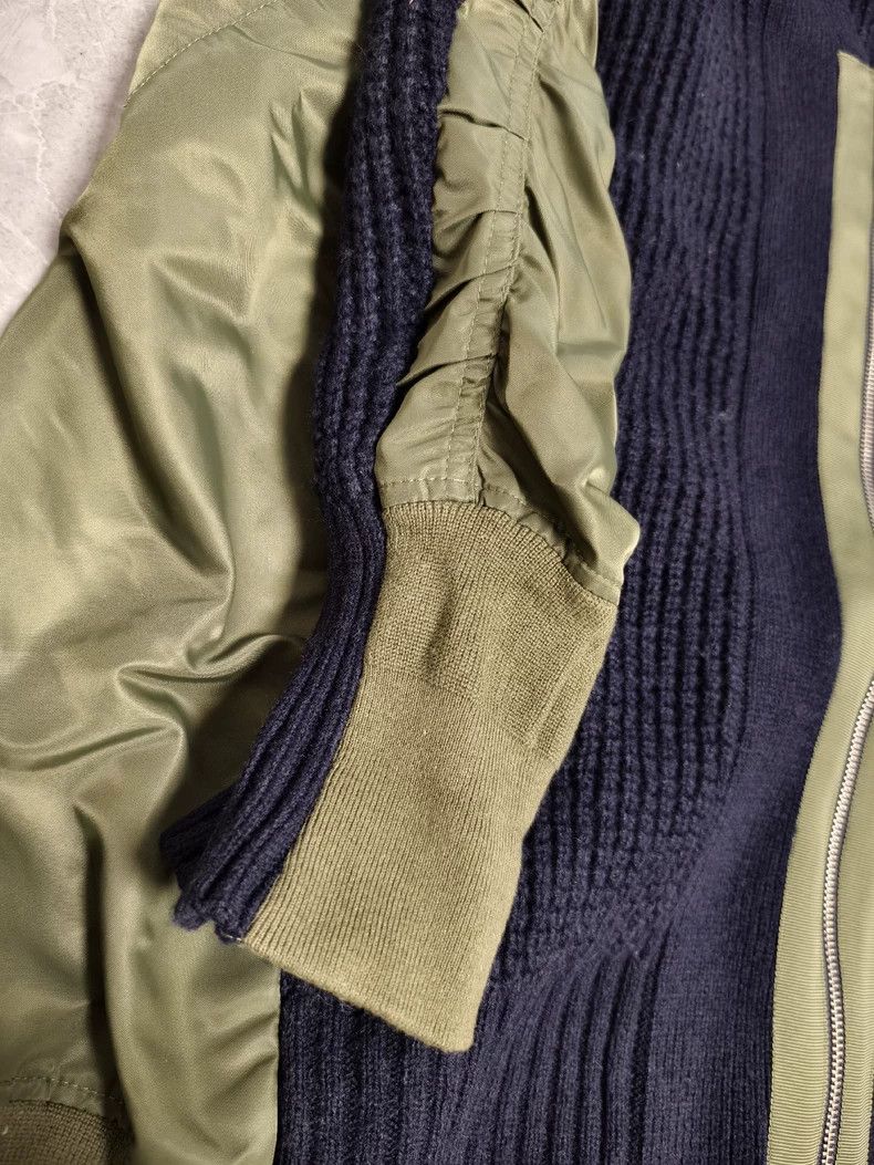 Sacai Sacai Long Wool Cardigan with Green Details Size US M / EU 48-50 / 2 - 9 Thumbnail
