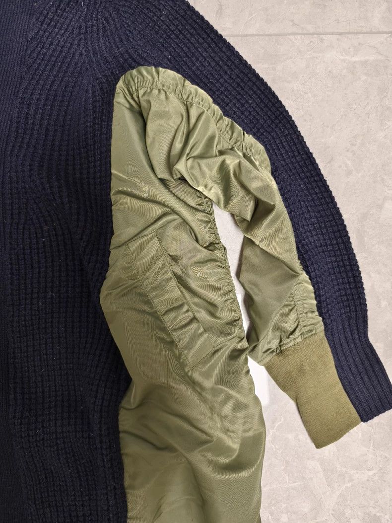 Sacai Sacai Long Wool Cardigan with Green Details Size US M / EU 48-50 / 2 - 7 Thumbnail