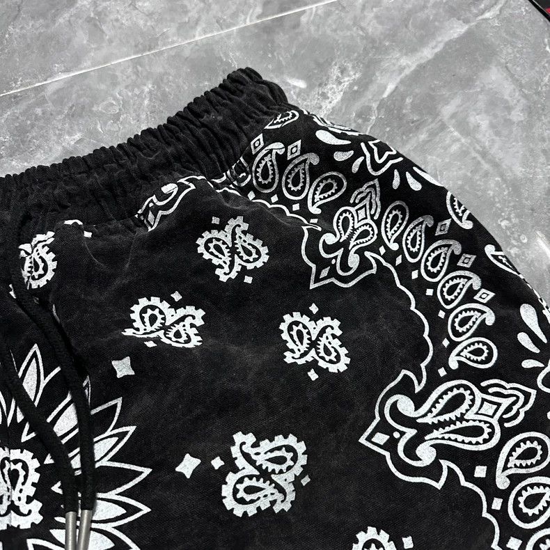 Askyurself Black Patterned Sports Shorts Size US 40 / EU 56 - 3 Thumbnail