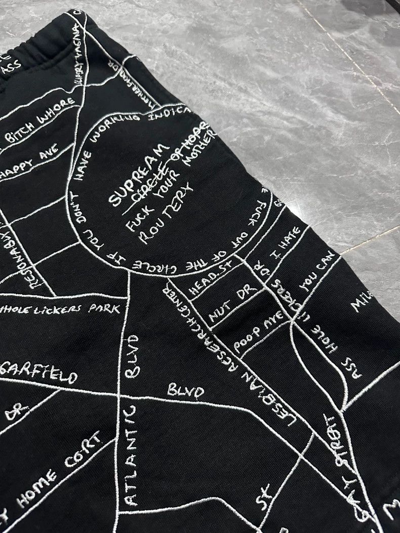 Supreme Supreme Black and White Map Print Shorts Size US 34 / EU 50 - 3 Thumbnail