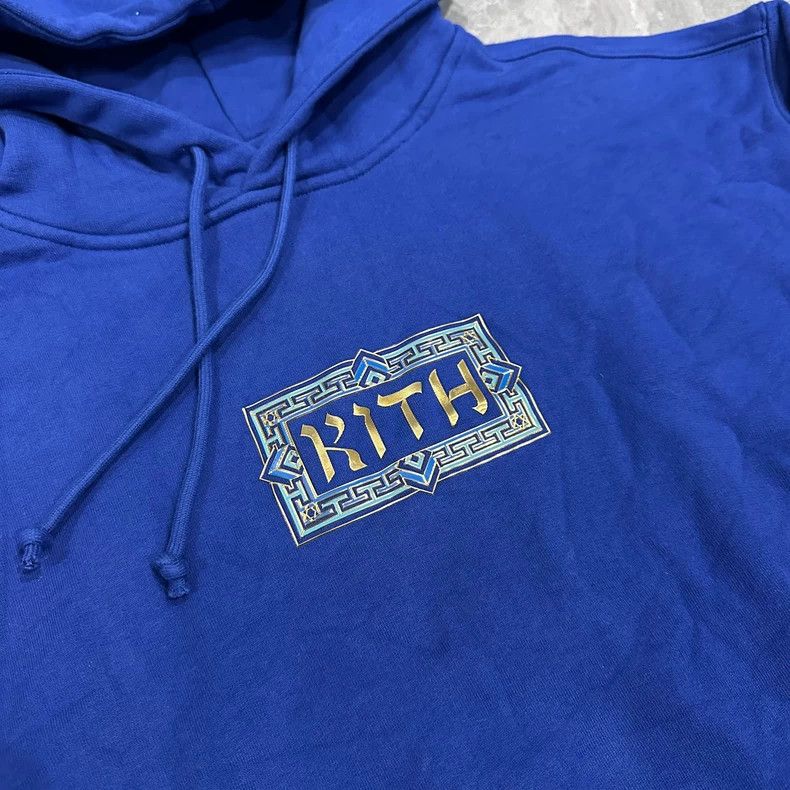 Kith Kith Klein Blue Hebrew Logo Hoodie Size US M / EU 48-50 / 2 - 2 Thumbnail