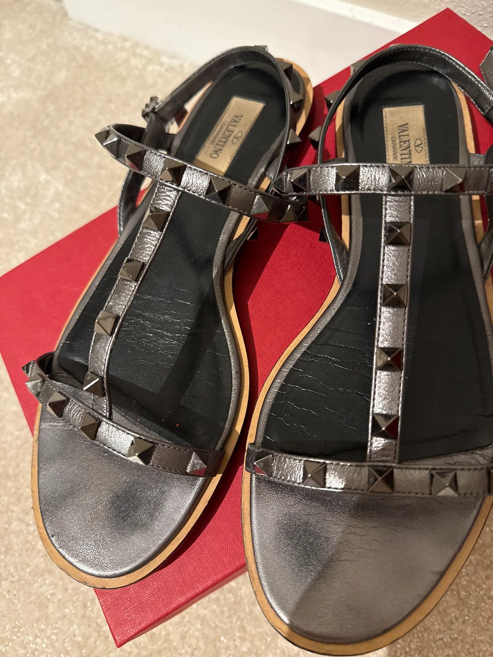 Valentino Valentino Sandal rutenio hele/tacco Sandals Size US 10 / IT 40 - 4 Thumbnail