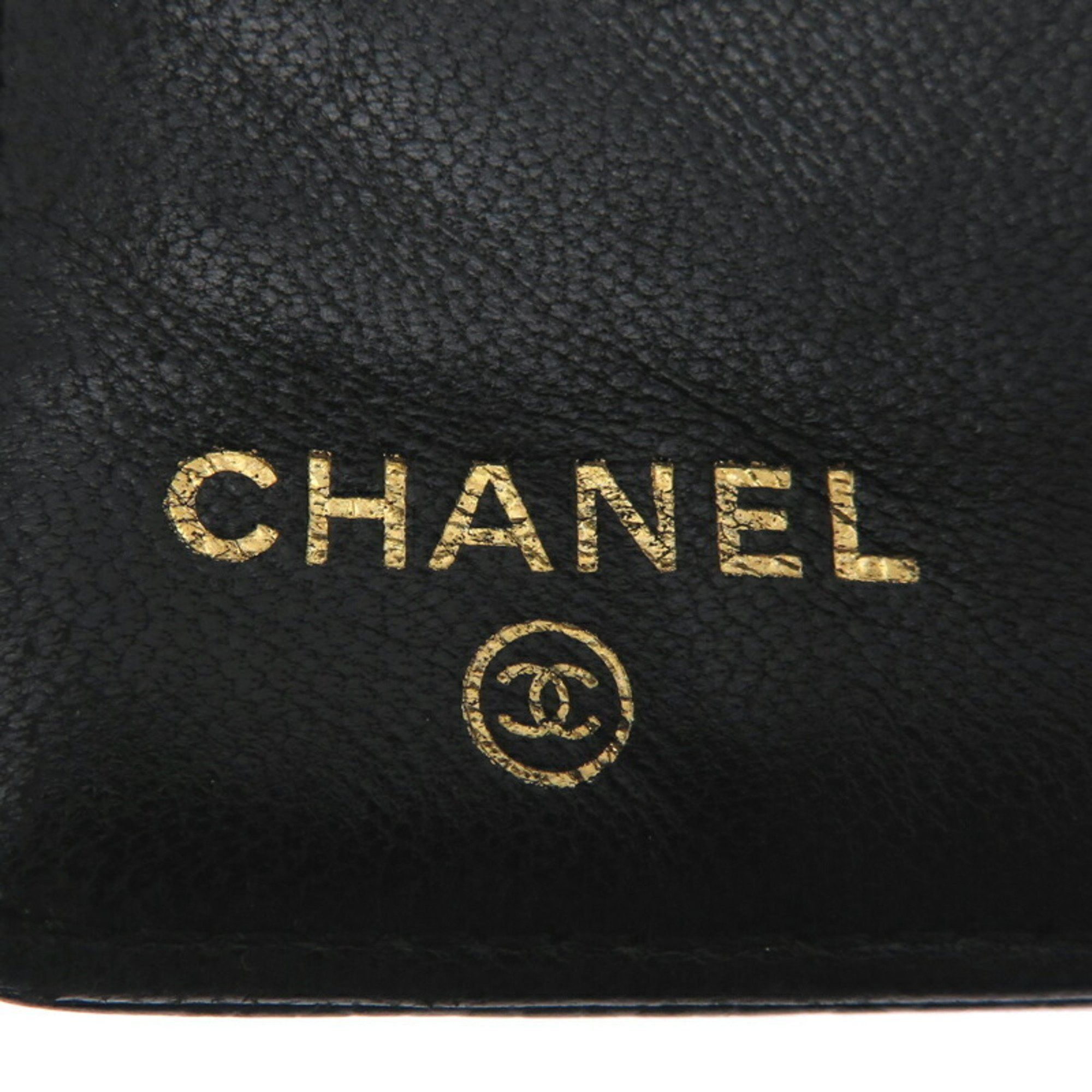 Chanel Chanel Long Wallet Women's Caviar Skin Black Size ONE SIZE - 7 Thumbnail