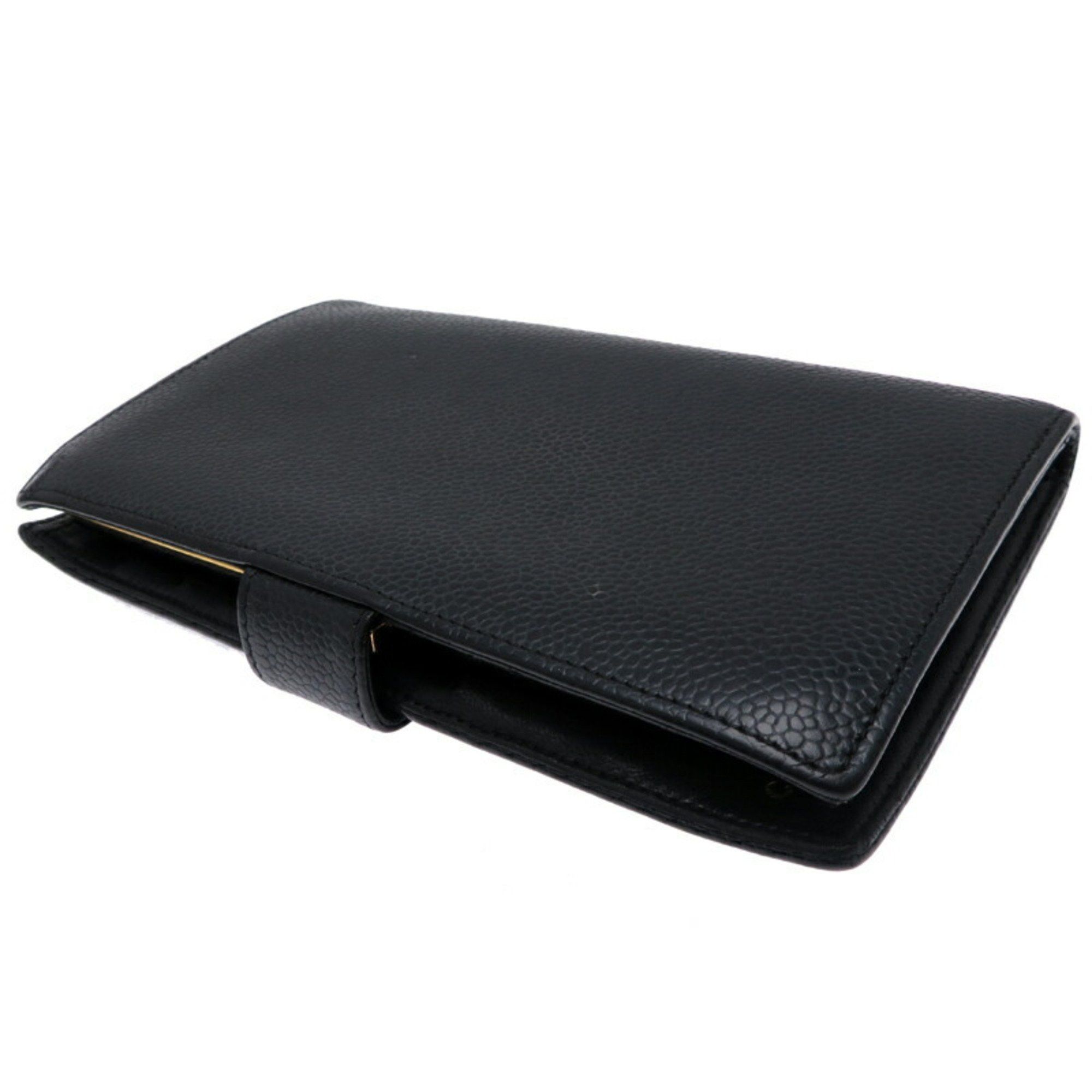 Chanel Chanel Long Wallet Women's Caviar Skin Black Size ONE SIZE - 4 Thumbnail