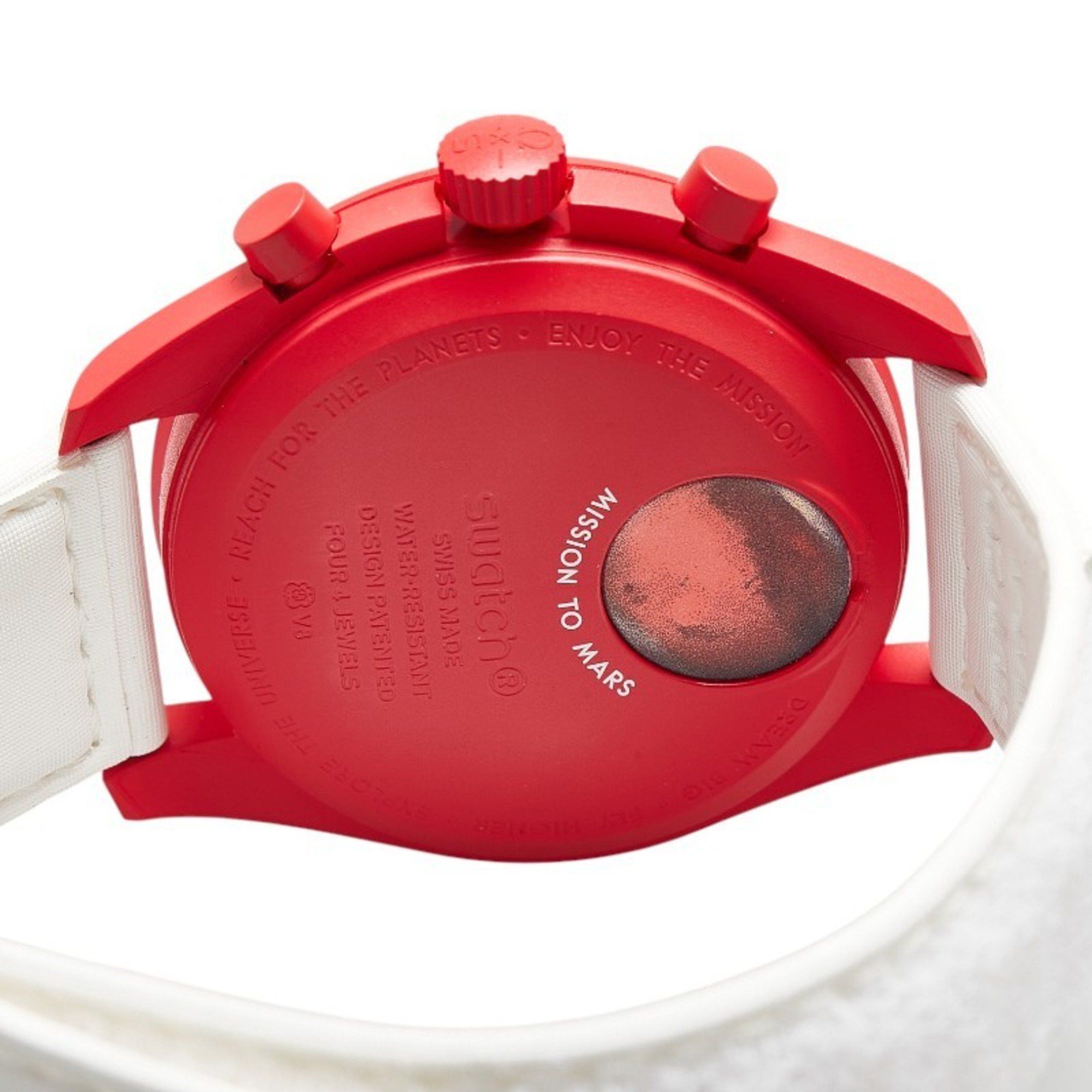 Omega OMEGA x Swatch Moon MISSION TO MARS Wristwatch SO33R100 Quartz White Dial Ceramic Nylon Men's Size ONE SIZE - 6 Thumbnail