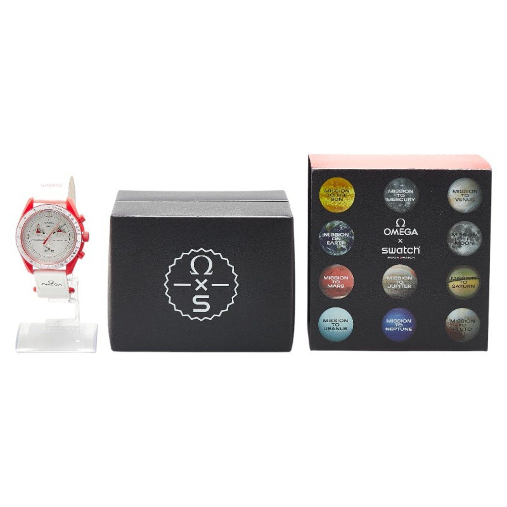 Omega OMEGA x Swatch Moon MISSION TO MARS Wristwatch SO33R100 Quartz White Dial Ceramic Nylon Men's Size ONE SIZE - 12 Thumbnail
