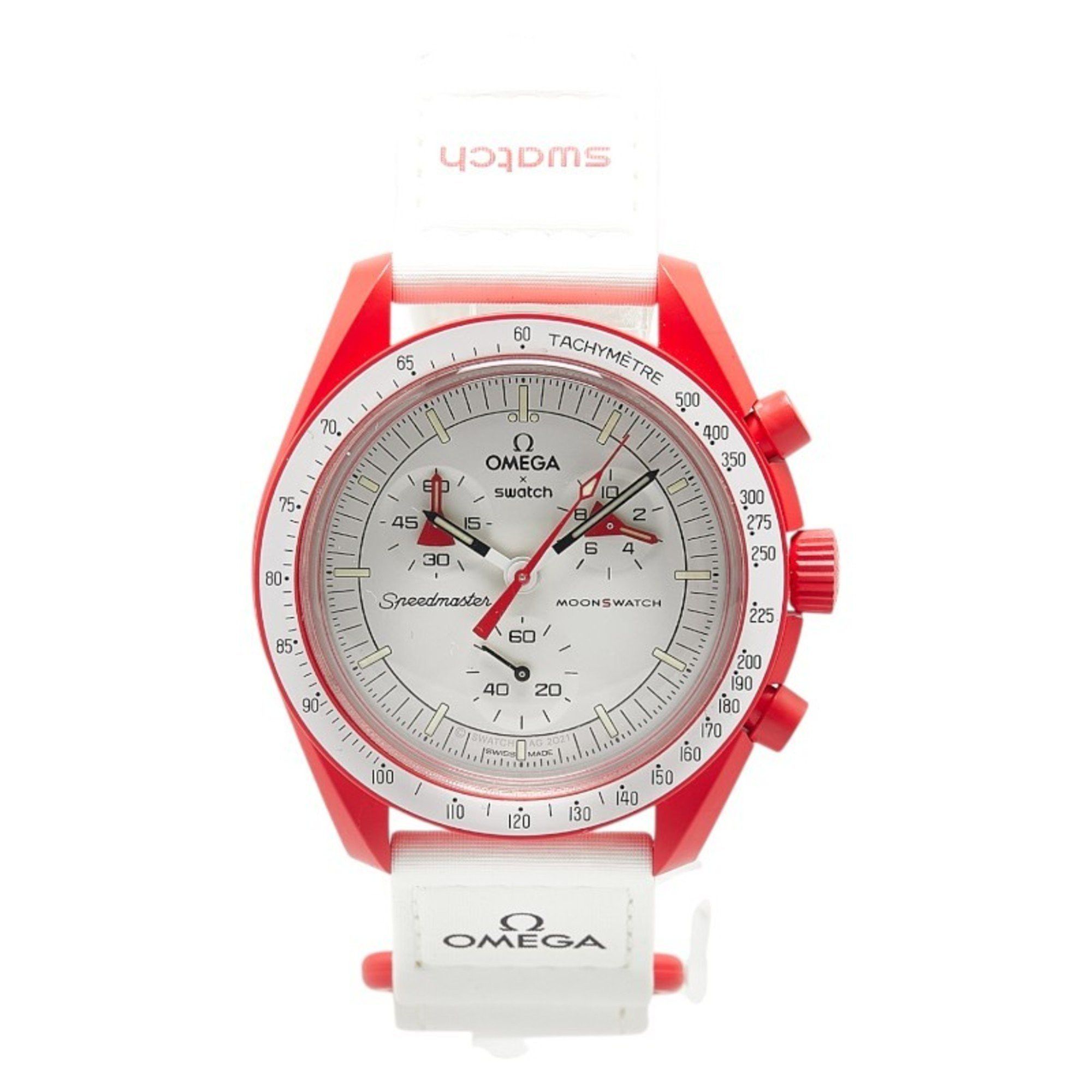 Omega OMEGA x Swatch Moon MISSION TO MARS Wristwatch SO33R100 Quartz White Dial Ceramic Nylon Men's Size ONE SIZE - 2 Thumbnail
