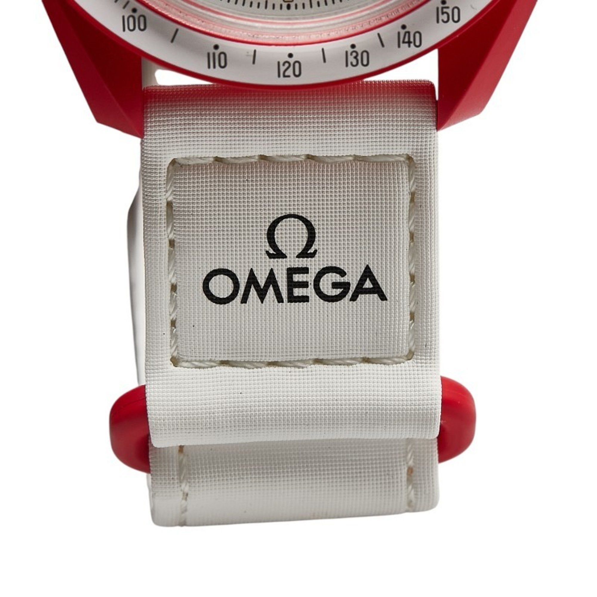 Omega OMEGA x Swatch Moon MISSION TO MARS Wristwatch SO33R100 Quartz White Dial Ceramic Nylon Men's Size ONE SIZE - 7 Thumbnail