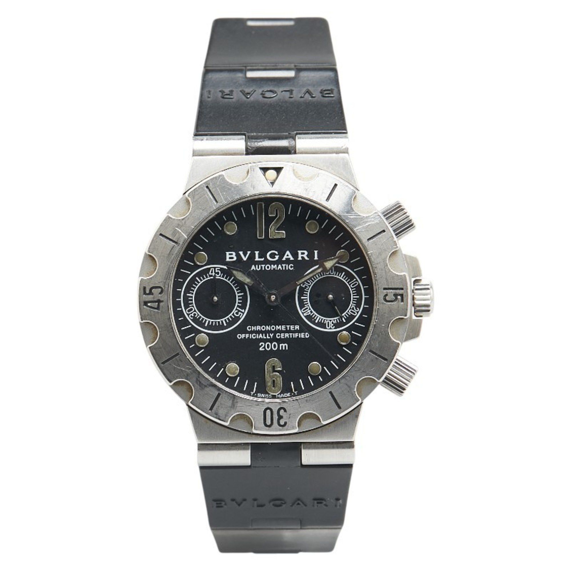 Bvlgari Bvlgari Diagono Scuba Watch SCB38S Automatic Black Dial Stainless Steel Rubber Men's BVLGARI Size ONE SIZE - 2 Thumbnail