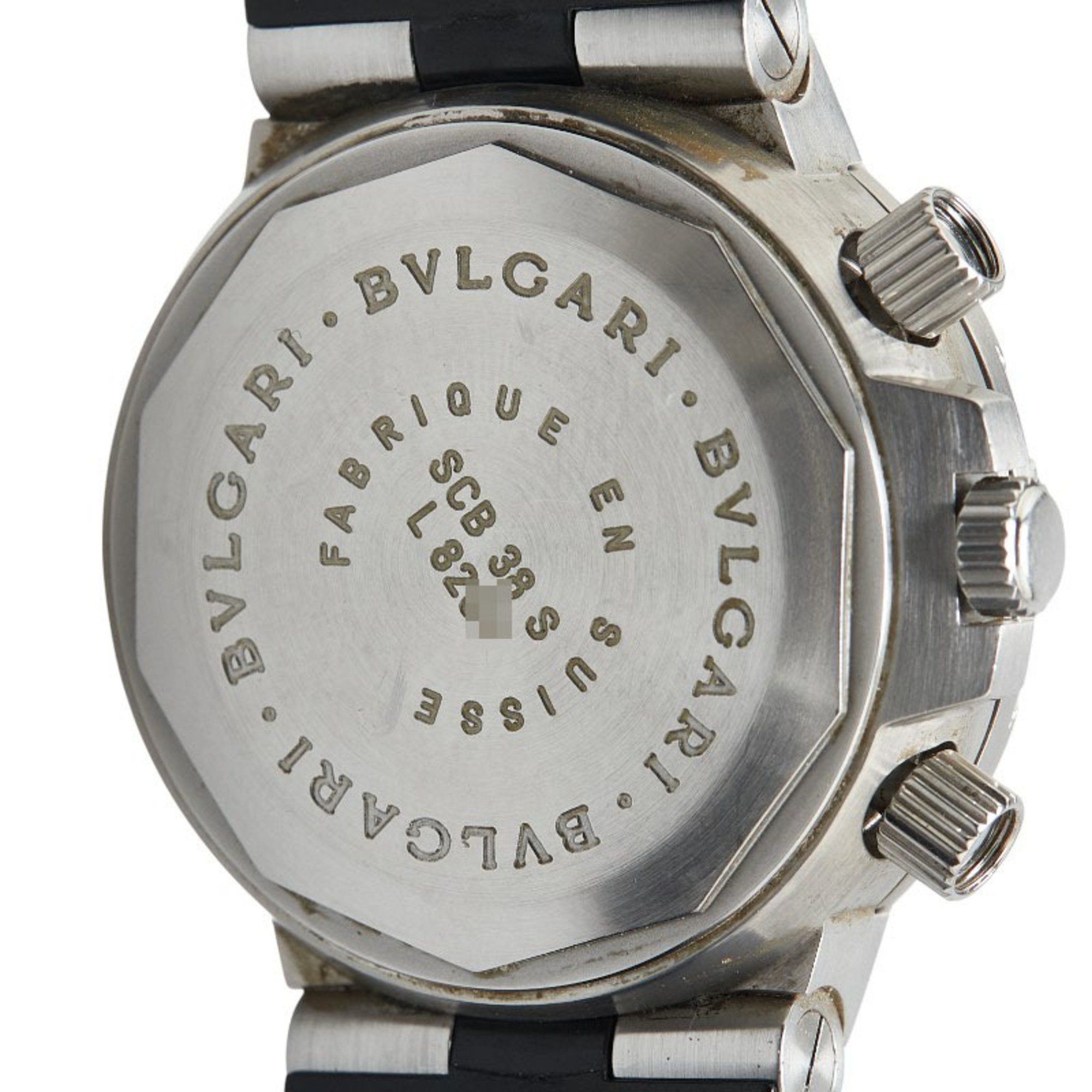 Bvlgari Bvlgari Diagono Scuba Watch SCB38S Automatic Black Dial Stainless Steel Rubber Men's BVLGARI Size ONE SIZE - 5 Thumbnail