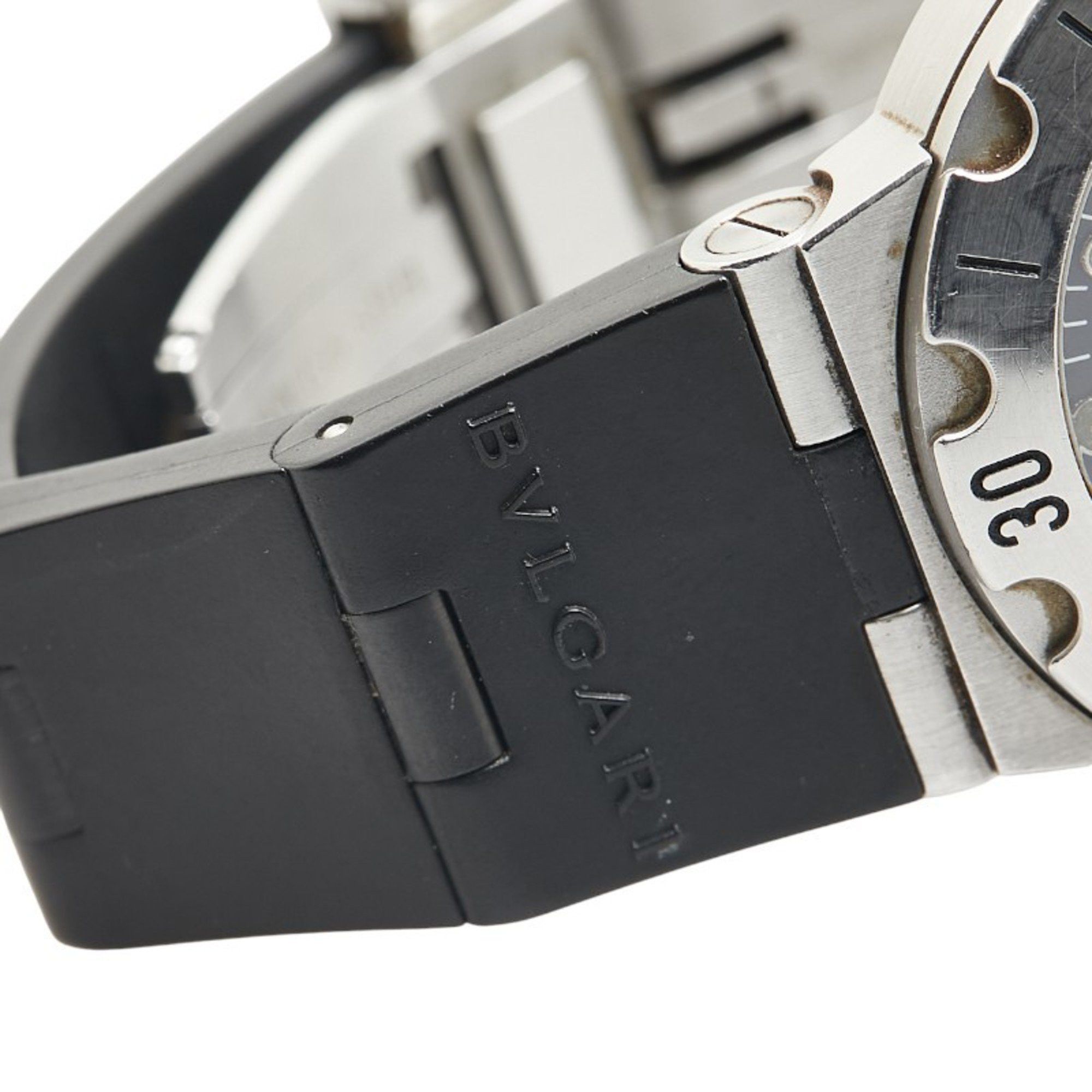 Bvlgari Bvlgari Diagono Scuba Watch SCB38S Automatic Black Dial Stainless Steel Rubber Men's BVLGARI Size ONE SIZE - 9 Thumbnail