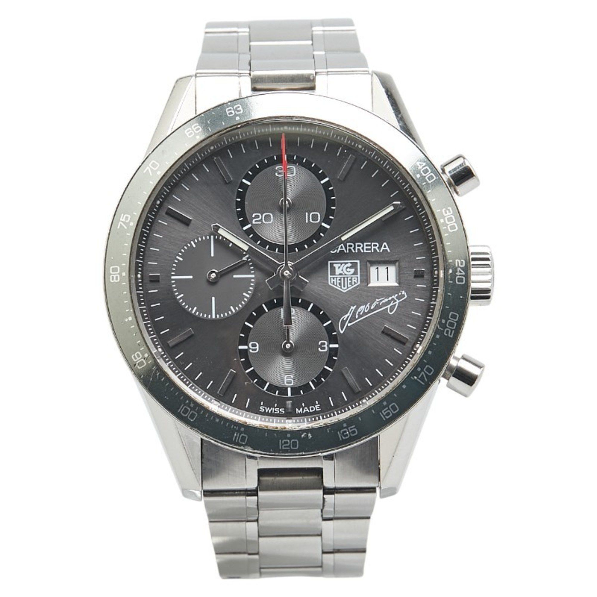 Tag Heuer TAG Heuer Carrera JM Fangio Watch CV201C Automatic Grey Dial Stainless Steel Men's HEUER Size ONE SIZE - 2 Thumbnail
