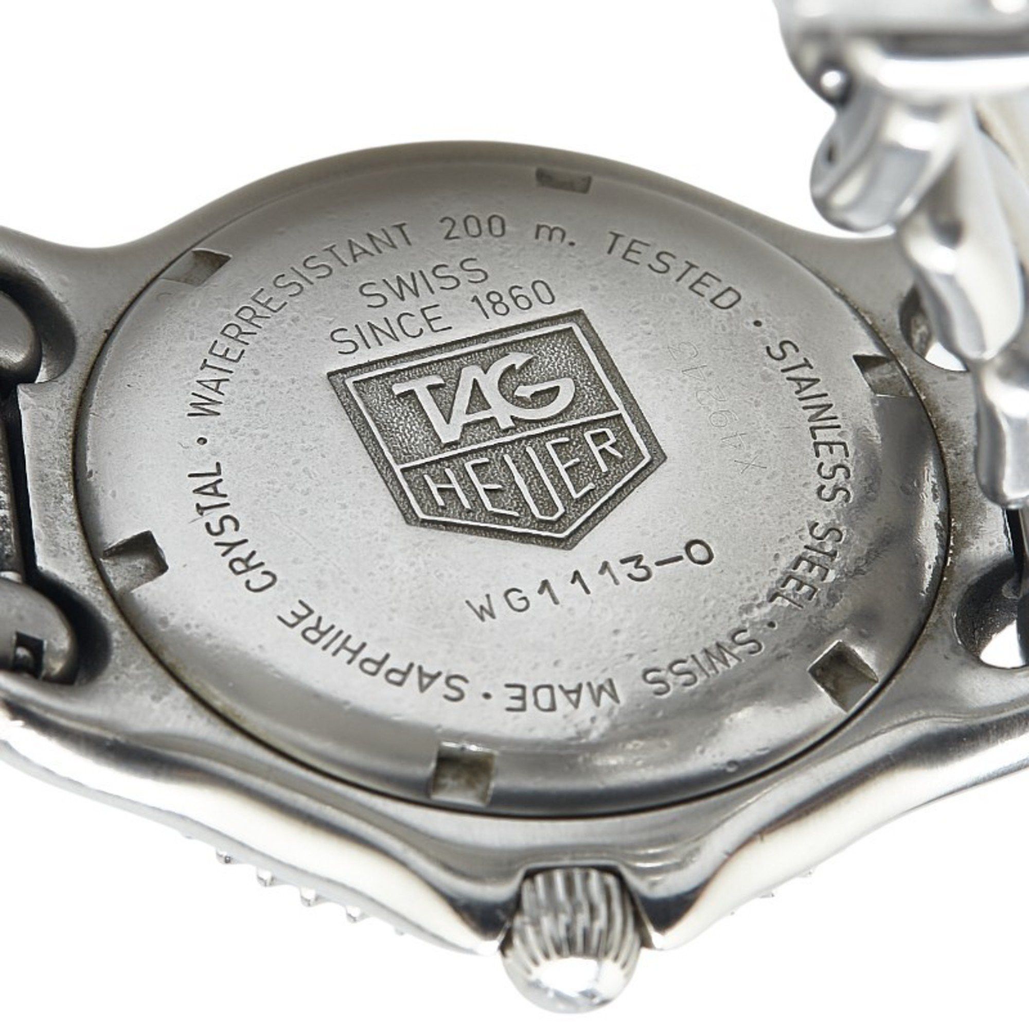 Tag Heuer TAG Heuer Cell Professional 20 Watch WG1113-0 Quartz Black Dial Stainless Steel Men's HEUER Size ONE SIZE - 5 Thumbnail