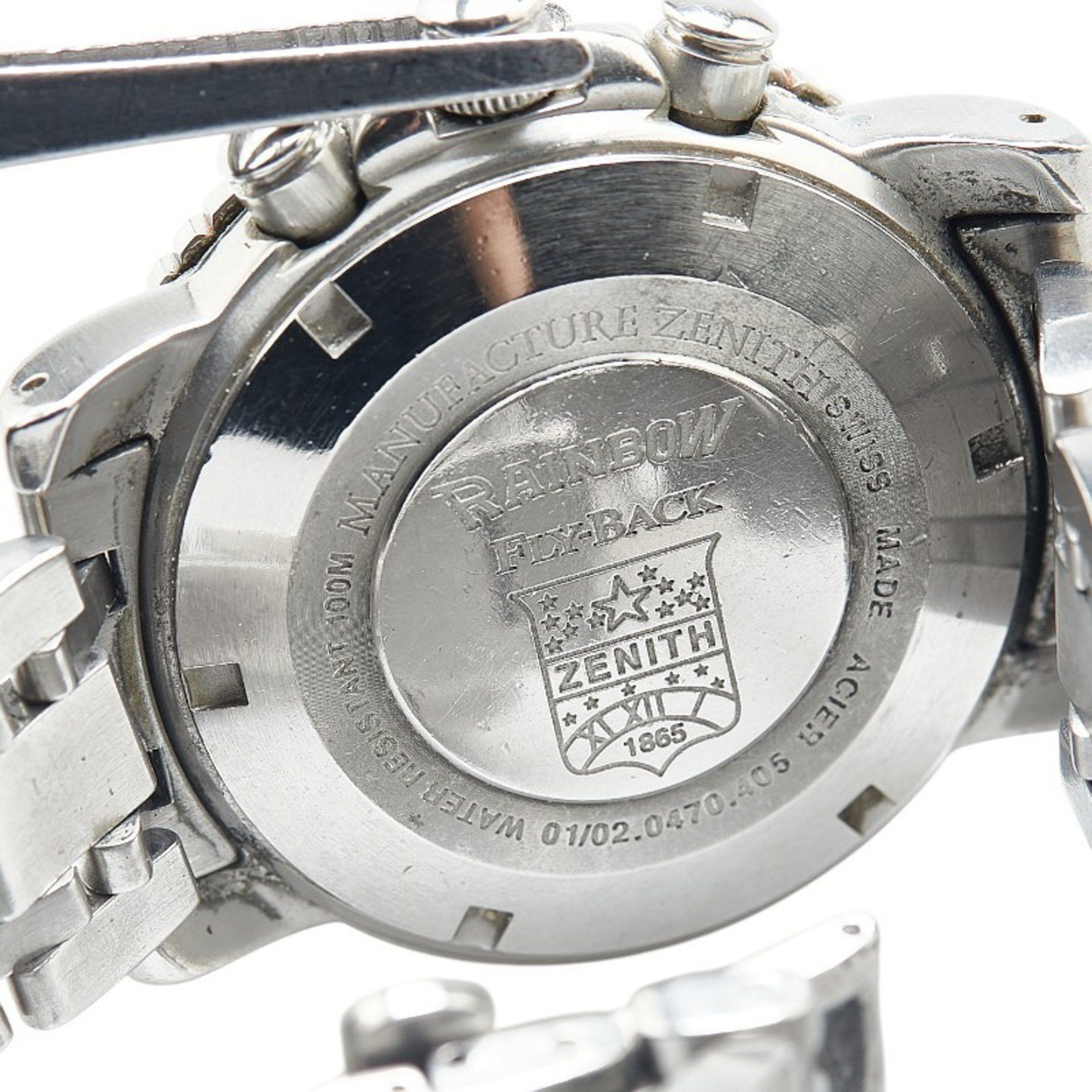 ZENITH Zenith Rainbow Flyback El Primero Watch 01/02.0470.405 Automatic Black Dial Stainless Steel Men's ZENITH Size ONE SIZE - 6 Thumbnail