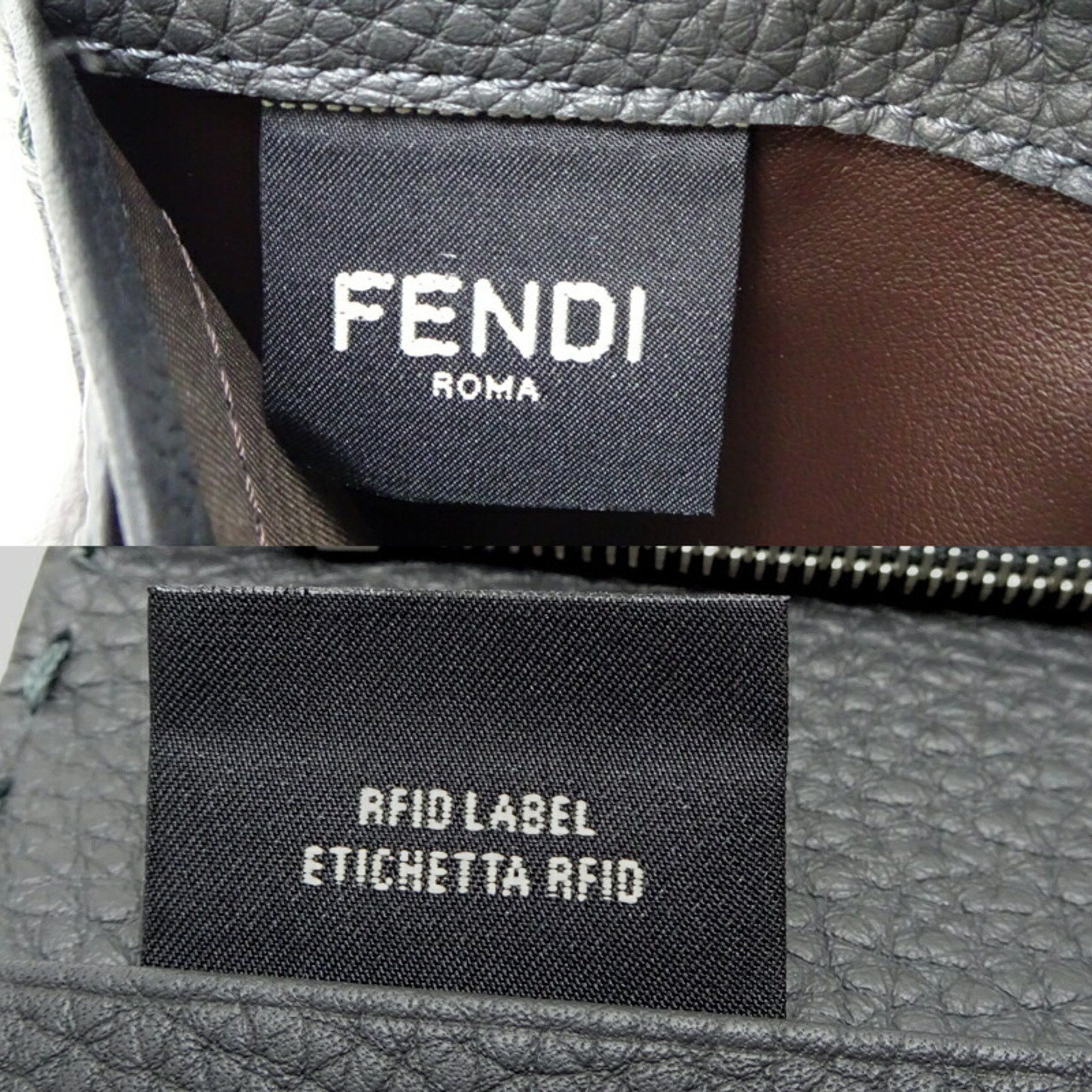 Fendi Fendi Galleria Wallet Men's Long 7M0355AP3BF0GXN Leather Grey Size ONE SIZE - 6 Thumbnail