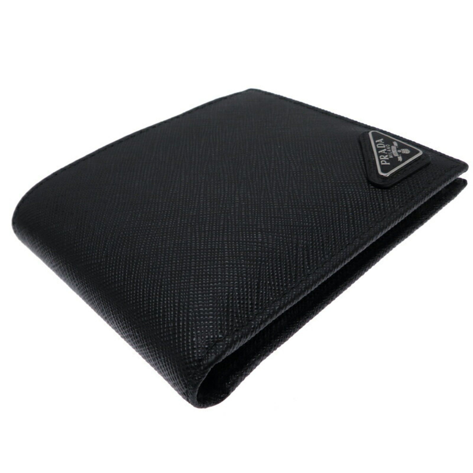 Prada Prada Men's Bi-fold Wallet 2M0738 Saffiano Leather Nero Size ONE SIZE - 3 Thumbnail