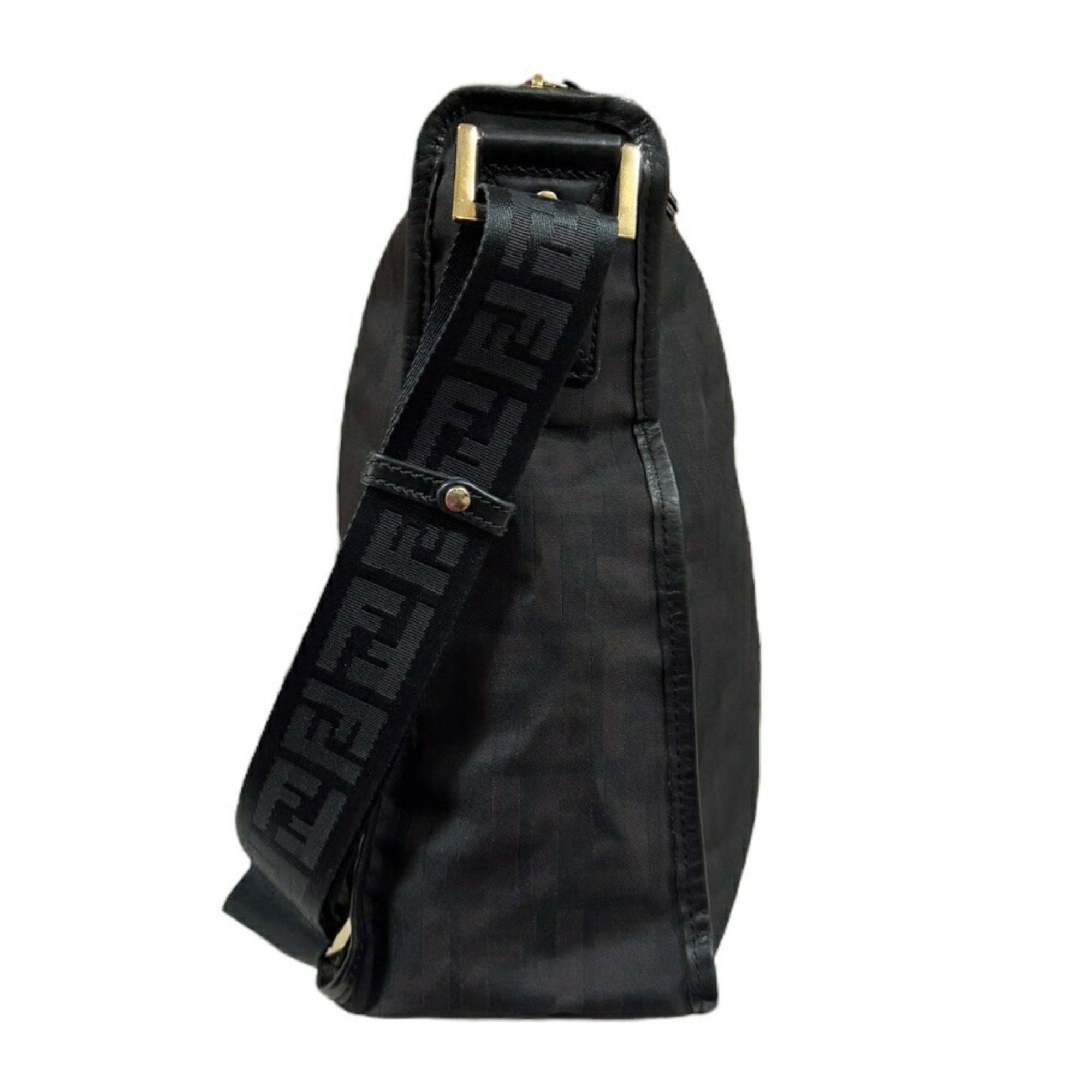 Fendi FENDI ZUCCA SHOULDER BAG NYLON 7VA148 BLACK MEN'S Size ONE SIZE - 4 Thumbnail